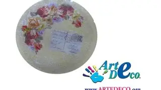 ARTE DECO: Tutorial Decoupage su Vetro Carta Pizzo - Decoupage on Glass with Paper Lace Effect