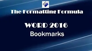 Word 2016   Bookmarks