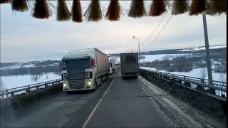 ТРАССА М5 УРАЛ. В ГОРОДЕ СИМ РАЗВАЛИВАЕТСЯ МОСТ. КАМАЗ 4308 ЧЕЛЯБИНСК-УФА