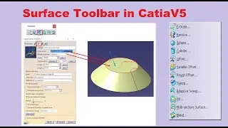 Surface Toolbar in CatiaV5 detailed explanation  II Tutorial -15
