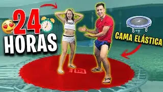 24 HOURS ON A TRAMPOLINE WITH MY CRUSH *we sleep together*😍