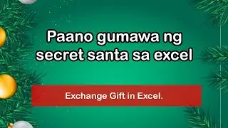 How to make a secret Santa in MS Excel