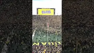 Michigan fans rushing the field at the Big House after “The Game.” (Speed x 3)