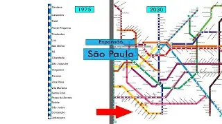 Expansão da Malha de Metrô e CPTM em SP (1975 - 2030...)