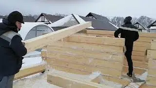 Строительство бани из бруса