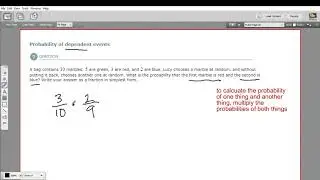 Probability of dependent events
