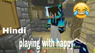 Playing master craft with happy multiplayer..soo funny 😂😂🤣🤣 in hindi / Hena & Happy gamer