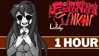 MONOCHROME MONIKA - FNF 1 HOUR Perfect Loop (Vs Lullaby FNF OST) Friday Night Funkin Song