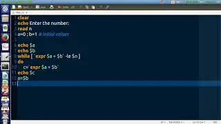 Shell Script to find the Fibonacci Series
