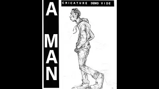 Man caricature with (hatching techniques) || sketch || cross hatching || drawing ||