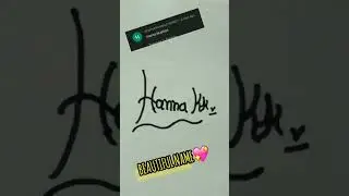 How To Write The Name Hanna Kk But In Calligraphy🖋️ #youtube #youtubeshorts #shorts