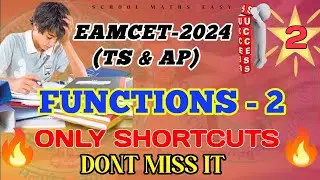 EAMCET 2024 II FUNCTIONS  II FUNCTIONS SHORTCUTS II TS EAMCET Il AP EAPCET Il DOMAIN AND RANGE II