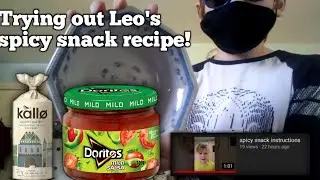 Trying rice cakes and salsa!