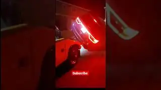 Car flips off tow truck !! 