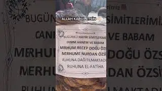 Bugünkü Hayır Simitlerimiz, Merhum Recep Doğu Özsin ve Merhume Nurdan Özsin ruhuna dağıtıldı. #Amin
