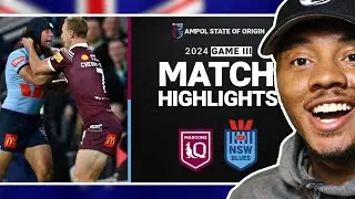NRL Fan Reacts to NRL 2024 | Maroons v Blues Game 3| Match Highlights