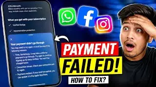 How to fix Your payment didn't go through meta verified Instagram Facebook WhatsApp problem