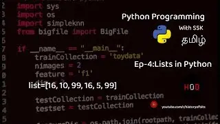 Ep - 4: Lists in python data types (tamil)