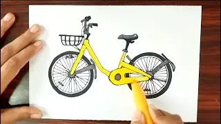 How To Draw A Cycle - Step By Step | Cycle Drawing #drawing #cycle #cycledrawing #drawings #coloring