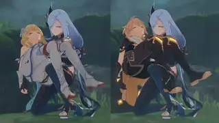 Both Travelers in Second Battle of Liyue, Side-by-Side!