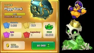 Opening Lv.9 Piggy Bank( 50K Gems)  - Castle Crush