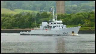 Five French Navy Training Ships on the Clyde