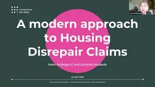 Modern Approach to Disrepair Claims | Cornerstone Barristers