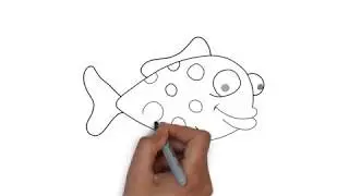 How to draw a fish step by step easy | Drawing for kids
