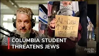 Pro-Hamas student points 
