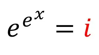 A Nice Exponential Equation | e^(e^x)=i #maths