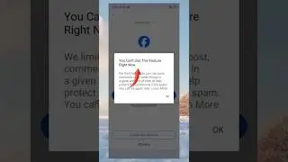 how to fix you can't use this feature right now Facebook | you can't use this feature right now 2025