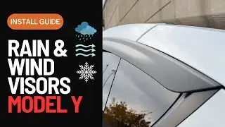 Rain and Wind Visors For Model Y by Tesloid (Installation Guide)