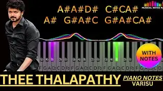 Thee Thalapathy Piano Notes | Thee Thalapathy Keyboard Notes | Varisu | #musicalnotes4u