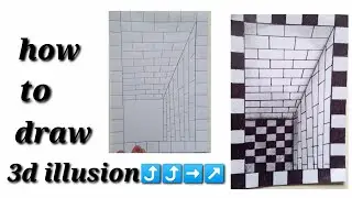 how to draw 3d illusion, easy 3d drawing || most popular illusion