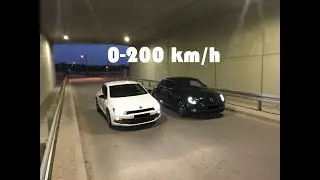 Scirocco vs Beetle Turbo Autobahn 0-200 acceleration