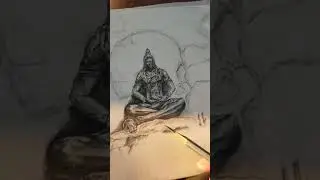 shiva...pencile Work #artist #pune #india #liveportrait #support #trendshort #art #love #girl #song