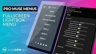 PRO MUSE MENUS | Fullscreen Lightbox Menu for Adobe Muse CC | Widget Tutorial | MuseShop.net
