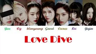 [KARAOKE] IVE (아이브)-Love Dive 7 members (Ive ft. You) Color Coded Han/Rom/Eng