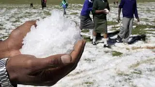 Hail stones in Kenya - Nyahururu Snow