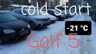Golf 5 - cold start, -21°C, 1.6 BSE