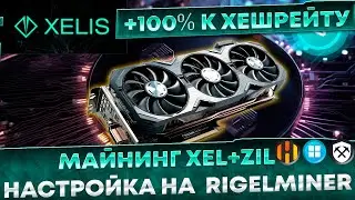 🔥 Майнинг XEL + ZIL. Хешрейт в 2 раза выше на новом RigelMiner 1.17.0  Настройка Hive, Rave, Windows