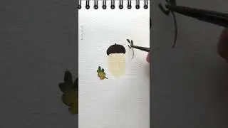 Fun and Easy Acorn Watercolor Doodle Tutorial Coming!