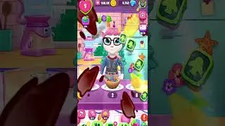 ANGELA DRINK A CRAZY SHAKE?!! My Talking Angela 2 