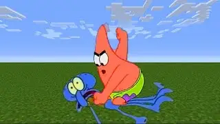 Patrick beat up Squidward