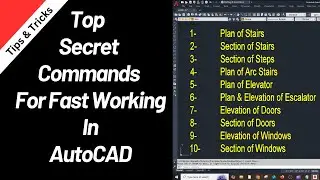 Top Secret Commands For Fast Working In AutoCAD | Best  AutoCAD Time Saving Commands | KDS