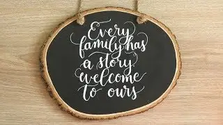 DIY Rustic Wood Slice Sign for Letterers | Hand Painted