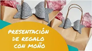 Manualidades para regalo  Moño en goma eva  DIY manualidades Reciclaje 🎀♻️