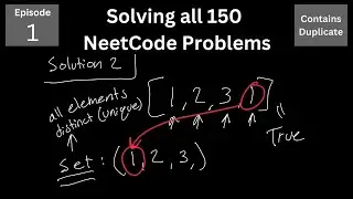 Solving All 150 NeetCode Problems For The FIRST TIME | Episode 1 - Contains Duplicate