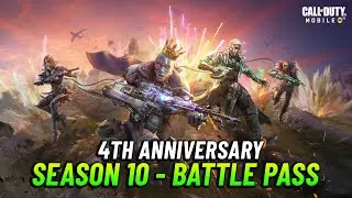 Season 10 Battle Pass Characters & Guns COD Mobile - 4TH Anniversary BP CODM