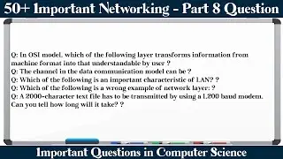 MCQ Questions Networking - Part 8 with Answers